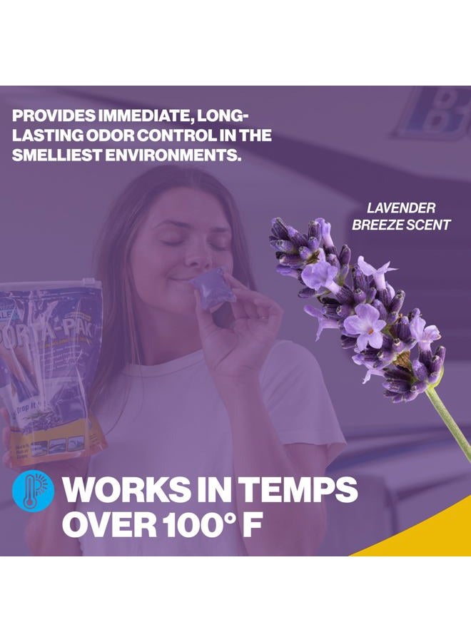 WALEX Porta-Pak Black Holding Tank Deodorizer & Portion Control System Drop-Ins - Rapid Breakdown of Waste & Paper, Odor Prevention, Cleans Tank & Sensors - Lavender Breeze, 10-Pack - Image 2